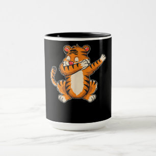 Caneca Presente de Tigre  Tigre Engraçado Dab Dabbing