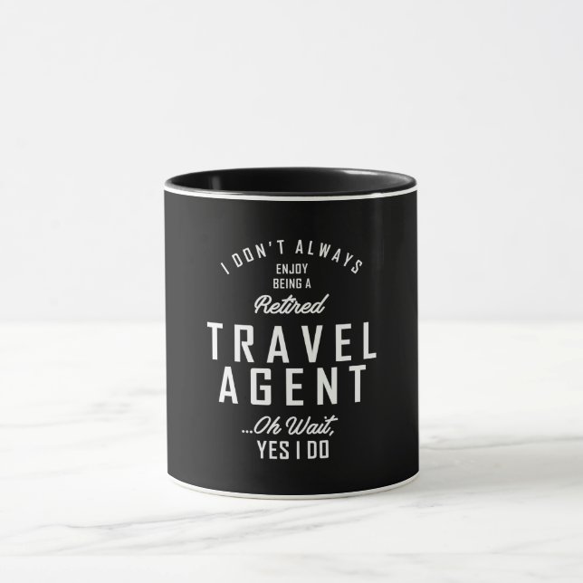 Caneca Presente de Título de Trabalho do Agente viagem (Centro)
