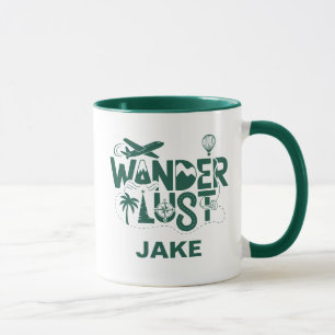 Caneca Presente de Viagem Personalizado com Nome Aventura