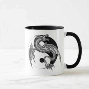 Caneca Presente de Yin Yang do dragão