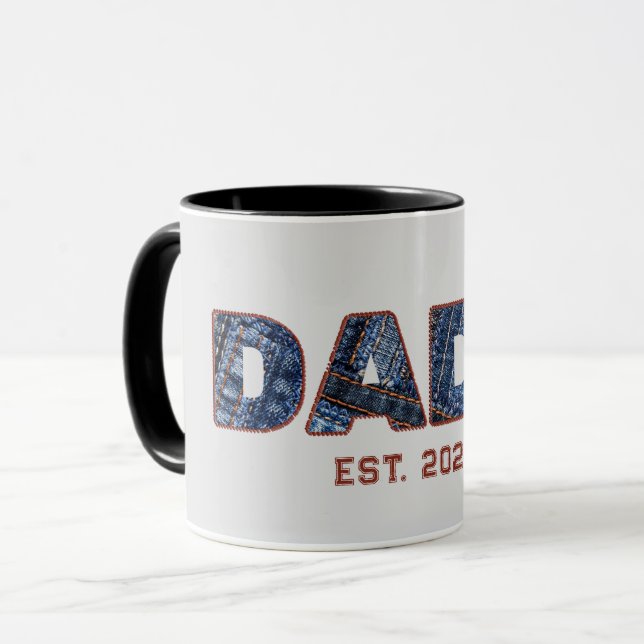 Caneca Presente Denim DADA para Novo Pai (Frente Esquerda)