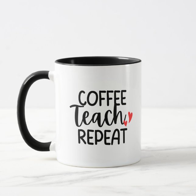 Caneca Presente Divertido e Relatable 'Café Ensina Repete (Esquerda)