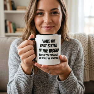 Caneca Presente Divertido para Irmã, Presente de Aniversá