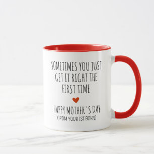 Caneca Presente Divertido para Mãe do Primeiro Filho, Dia