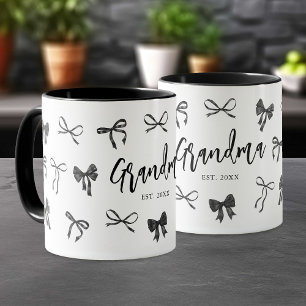 Caneca Presente do Ano de Fundação para Avó com Laços
