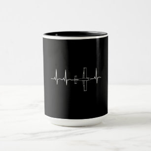 Caneca Presente do Coração do Céu Voador do Piloto Vintag