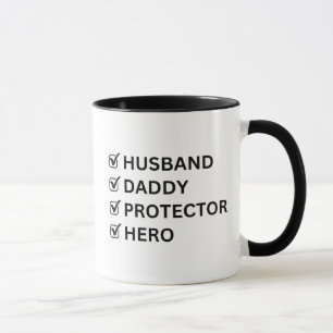 Caneca Presente do Dia de os pais Herói do Protetor do Pa