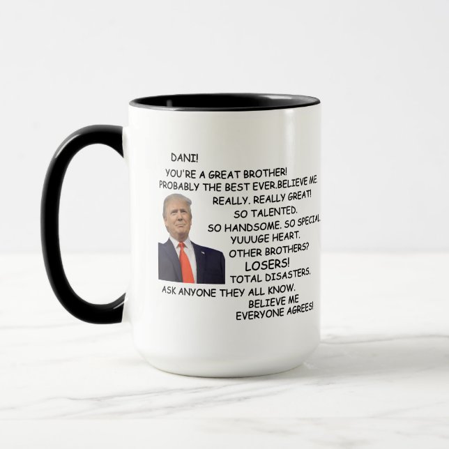 Caneca Presente do irmão Trump para irmão, presente para  (Esquerda)