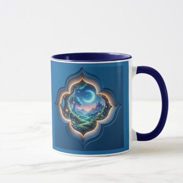 Caneca Presente do Portal da Floresta Encantada ao Luar (Direita)
