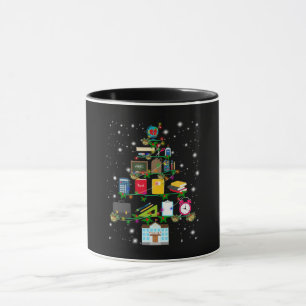 Caneca Presente do professor Árvore de Natal com escola