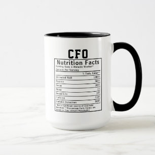 Caneca Presente engraçado de fatos nutricionais do CFO pa