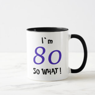 Caneca Presente engraçado e inspirador de 80º aniversário