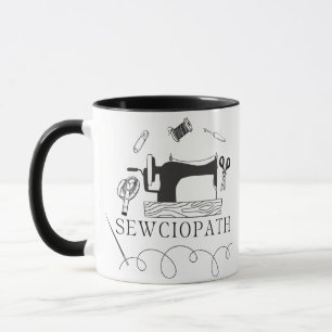 Caneca Presente engraçado para amante de costura Sociopat