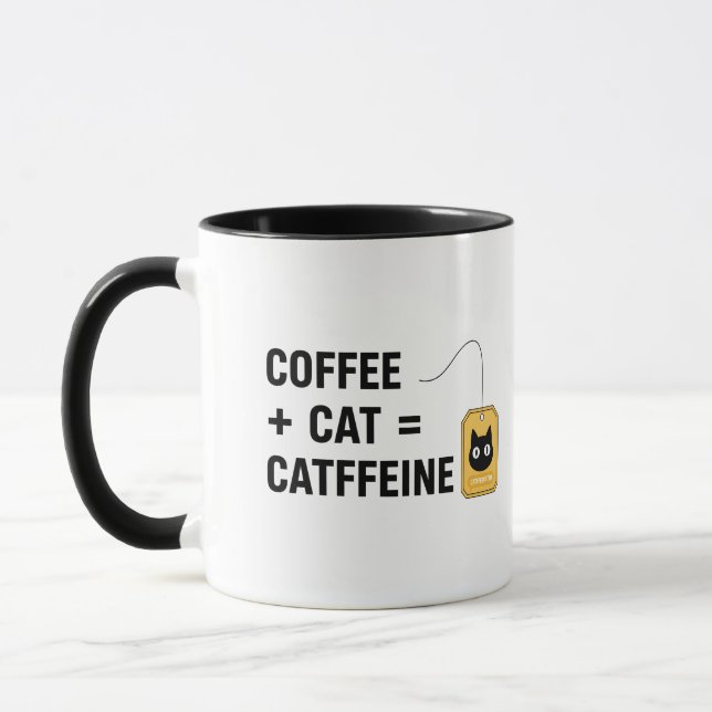 Caneca Presente Engraçado para Amante de Gatos e Viciado  (Esquerda)