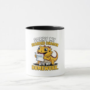 Caneca Presente engraçado para amantes de dragões barbudo