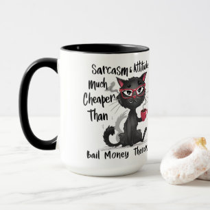 Caneca Presente engraçado para amantes de gatos com sarca