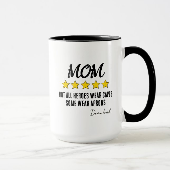 Caneca Presente Engraçado para Mãe Heroína Chefe no Dia d (Direita)