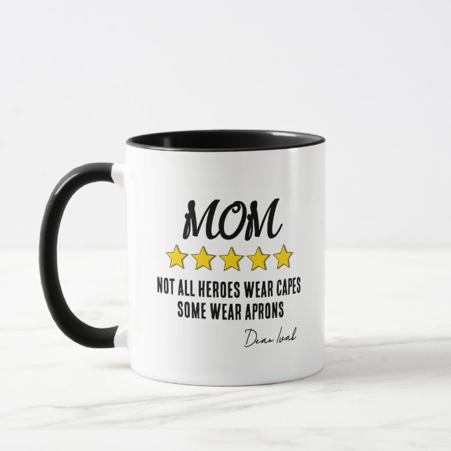 Caneca Presente Engraçado para Mãe Heroína Chefe no Dia d (Esquerda)