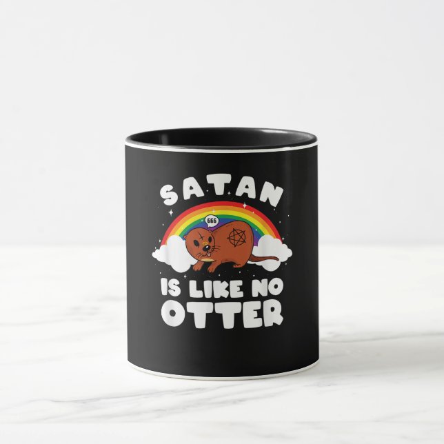 Caneca Presente Externo| Satã Arco-Íris Satânica É Como S (Centro)