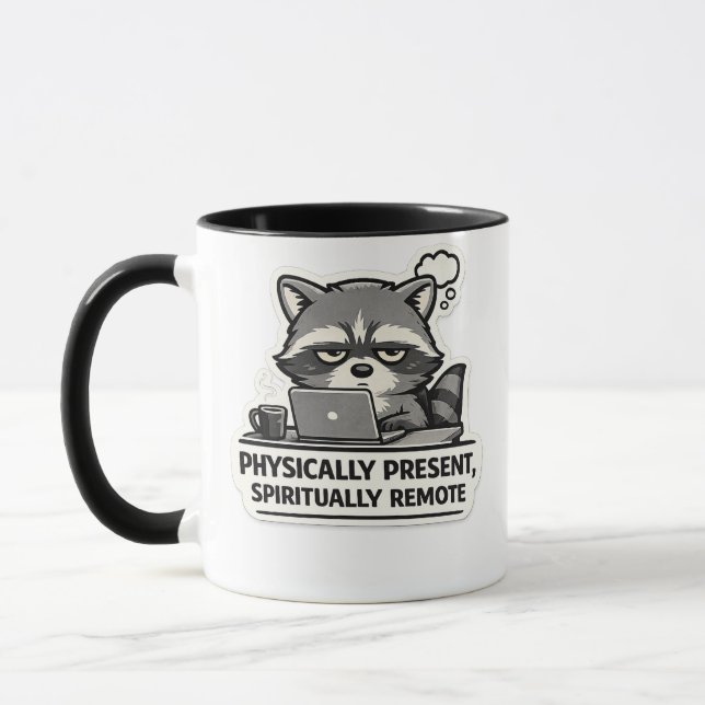 Caneca Presente Fisicamente, Remoto Espiritualmente (Esquerda)