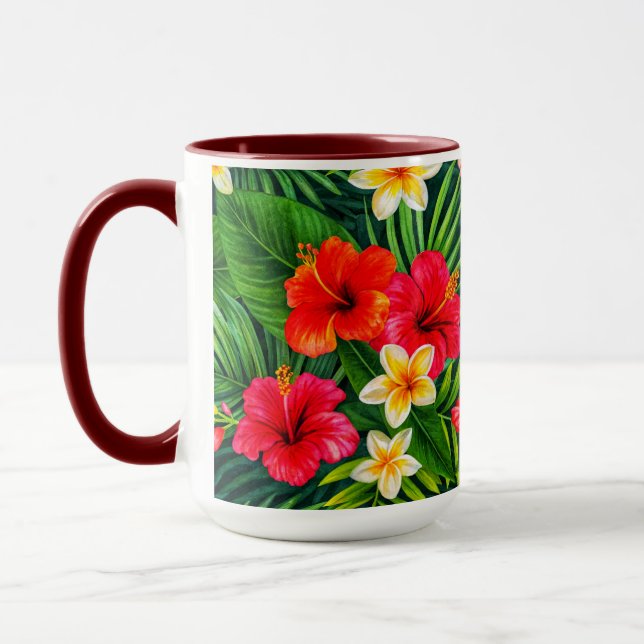 Caneca Presente Floral Tropical (Esquerda)