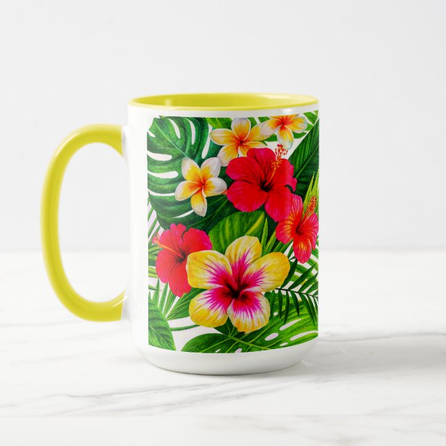 Caneca Presente Floral Tropical (Esquerda)
