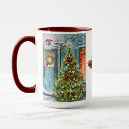 Caneca Presente Foto de Santa Claus Kid para Avó