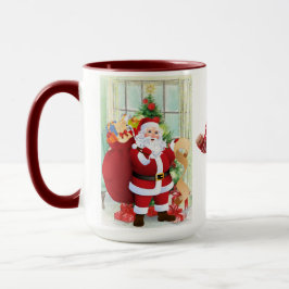 Caneca Presente Foto de Santa Claus Kid para Avó