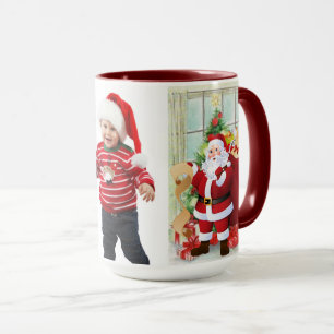 Caneca Presente Foto de Santa Claus Kid para Avó