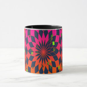 Caneca Presente Geo Floral para Aquecimento de Casa Bebid