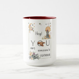 Caneca Presente Inspirador de Farol Lembrete Positivo