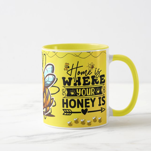 Caneca Presente Inspirador para Amante de Abelhas e Mel S (Direita)