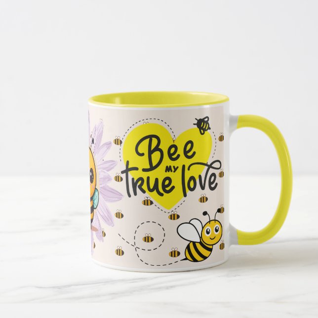 Caneca Presente Inspirador para Amantes de Abelhas e Mel  (Direita)
