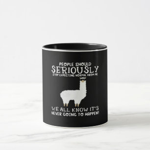 Caneca Presente Llama As Pessoas devem ser seriamente