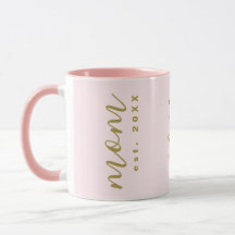 Presente Minimalista Rosa Pastel Dourado Ano de Fu