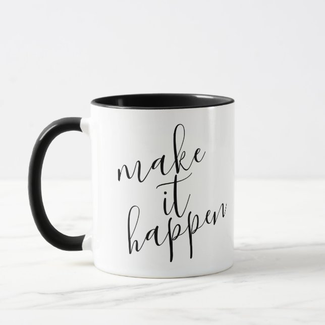 Caneca Presente Motivacional 'Faça Acontecer' Para Quem N (Esquerda)