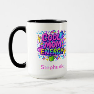 Caneca Presente Neon Rosa Azul Personalizado para Mãe