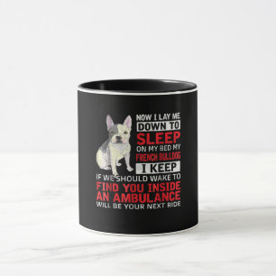 Caneca Presente no cão Dormir Na Minha Cama O Meu Buldo