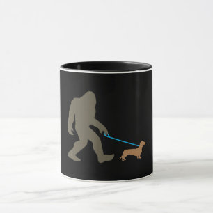 Caneca Presente no cão   Pé Grande Andando Dachshund