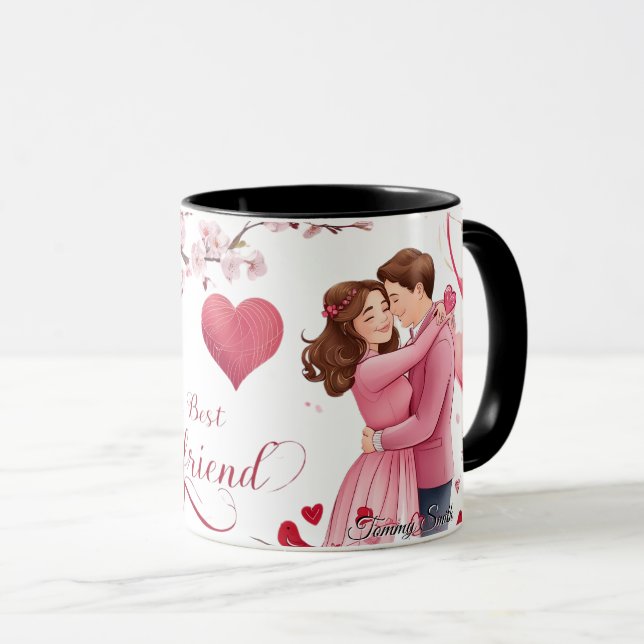 Caneca Presente no dia do Namorados perfeito para ele (Frente Esquerda)