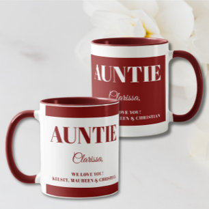 Caneca Presente para a Tia com Nomes Café
