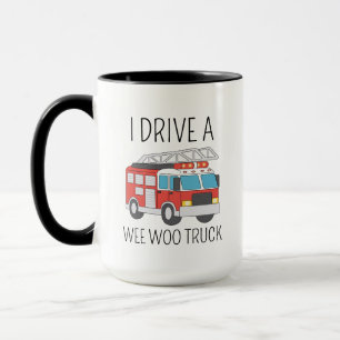 Caneca Presente Para Bombeiro, Caminhão de Bombeiros, Pre