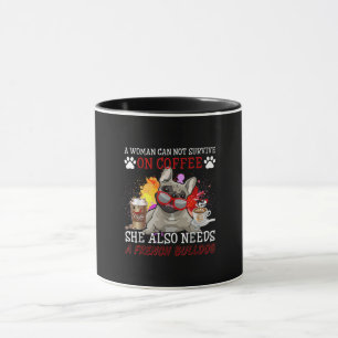 Caneca Presente para Bulldog Café Ela Também Precisa De