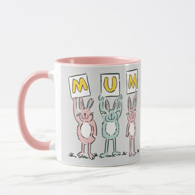 Caneca Presente para coelhos de diversão Mãe (Esquerda)