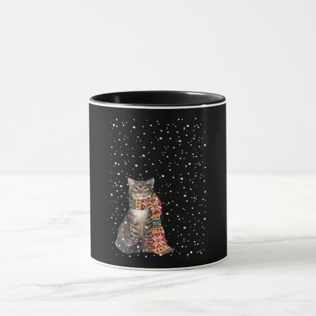 Caneca Presente para gatos| Scarf The Cats Season Winter (Centro)