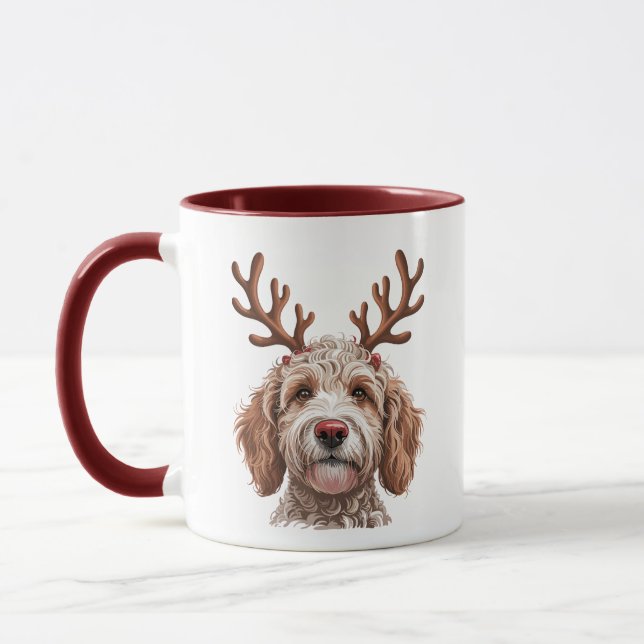Caneca Presente para Mãe de Cachorro Amante do Goldendood (Esquerda)
