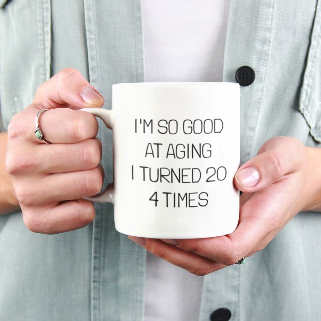 Caneca Presente Personalizado de Aniversário de 80 anos (Criador carregado)