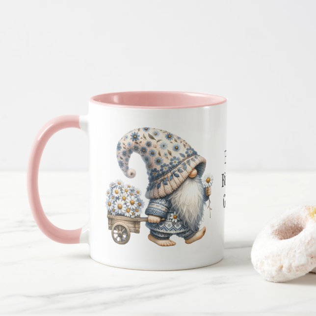Caneca Presente Personalizado de Aniversário Feliz Gnomos (Com Donut)