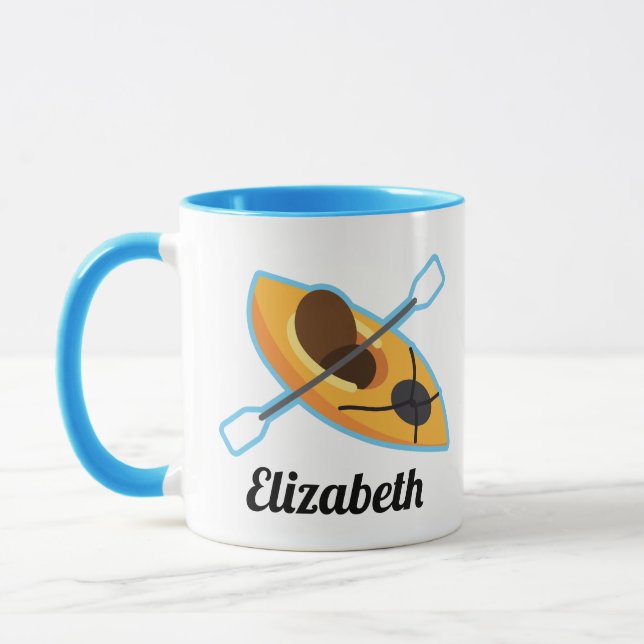 Caneca Presente Personalizado de Barco de Kayaking (Esquerda)