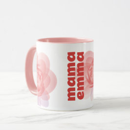 Caneca Presente personalizado de Mug de Flor Rosa Persona